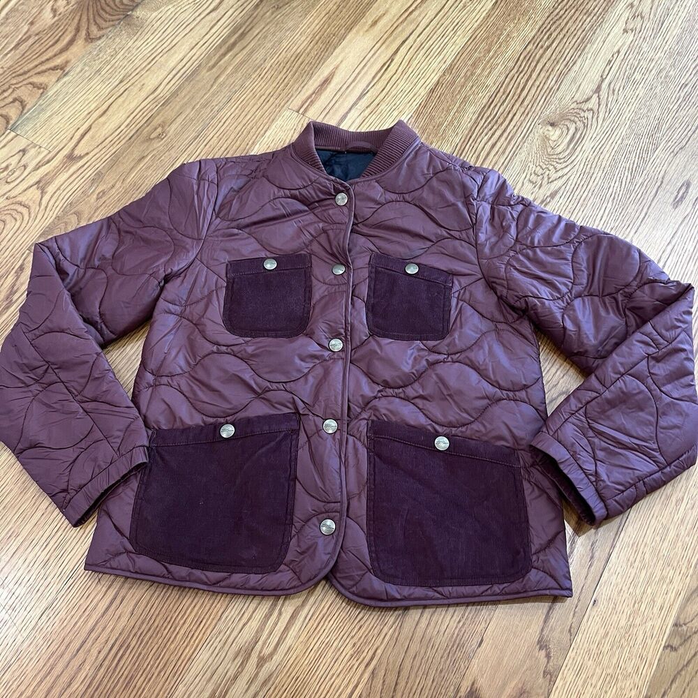 Women’s LL Bean Signature Stowaway Jacket Primaloft w/ Corduroy Pockets Sz Small